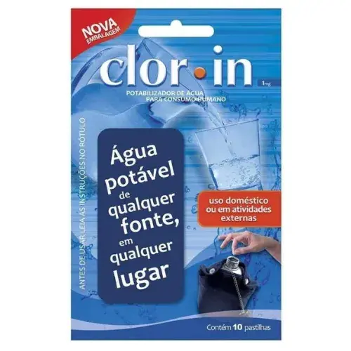 Pastilha Clorin para purificar água